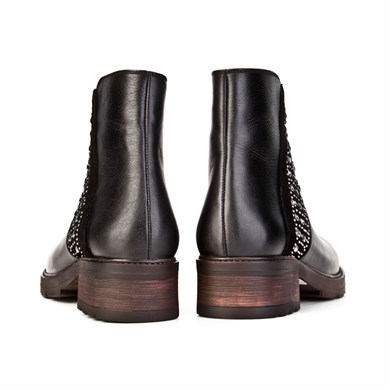 Genuine Leather Black Zipper Clousure WoCasual Boots